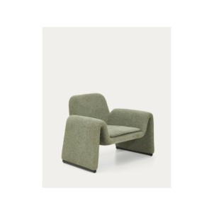 Butaca Melvia de chenilla verde - Kave Home