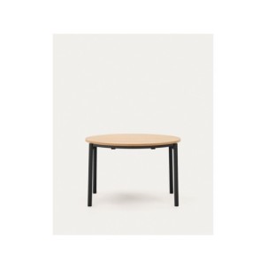 Mesa extensible redonda Montuiri chapa de roble y patas...