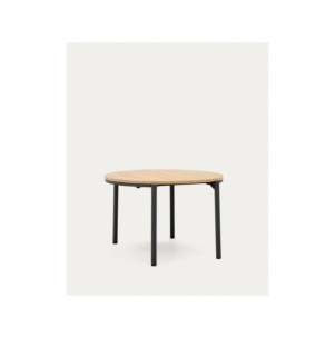 Mesa extensible redonda Montuiri chapa de roble y patas... 2