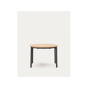 Mesa extensible redonda Montuiri chapa de roble y patas...