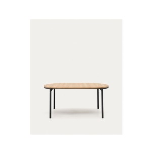 Mesa extensible redonda Montuiri chapa de roble y patas... 2