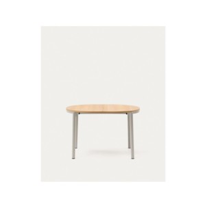 Mesa extensible Montuiri chapa de roble y patas de acero...
