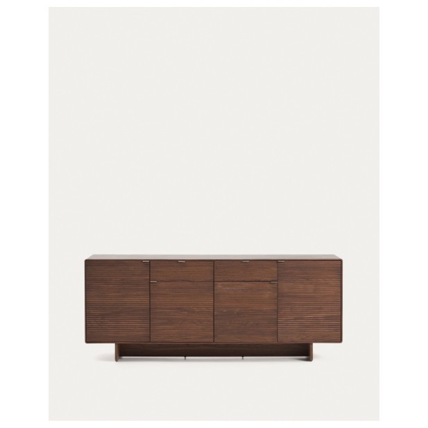 Aparador Norlen 4 puertas y 2 cajones de chapa de nogal FSC Mix Credit 194,5 x 78 cm - Kave Home