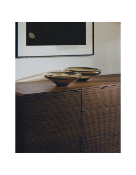 Aparador Norlen 4 puertas y 2 cajones de chapa de nogal FSC Mix Credit 194,5 x 78 cm - Kave Home