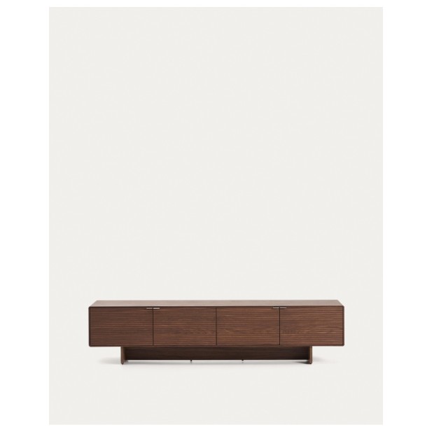 Mueble TV Norlen 4 puertas de chapa de nogal FSC Mix Credit 200 x 46 cm - Kave Home