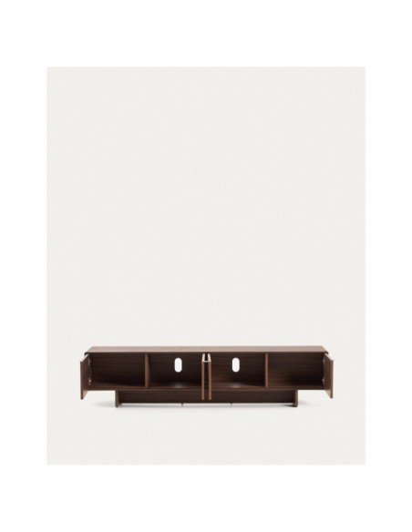 Mueble TV Norlen 4 puertas de chapa de nogal FSC Mix Credit 200 x 46 cm - Kave Home