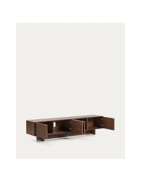 Mueble TV Norlen 4 puertas de chapa de nogal FSC Mix Credit 200 x 46 cm - Kave Home
