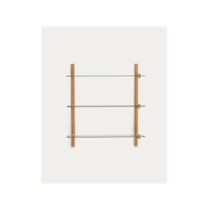 Estantería modular Sitra 3 baldas de cristal y madera... 2