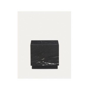 Mesa auxiliar Sorein de mármol negro 40 x 40 cm - Kave Home