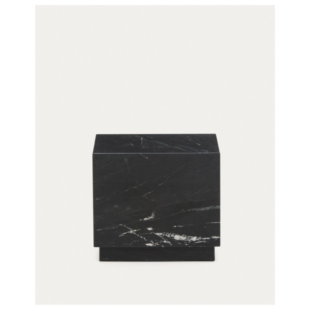 Mesa auxiliar Sorein de mármol negro 40 x 40 cm - Kave Home