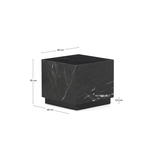 Mesa auxiliar Sorein de mármol negro...