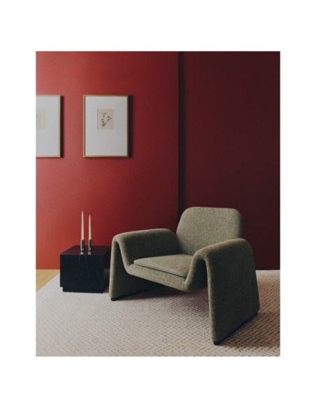 Mesa auxiliar Sorein de mármol negro 40 x 40 cm - Kave Home