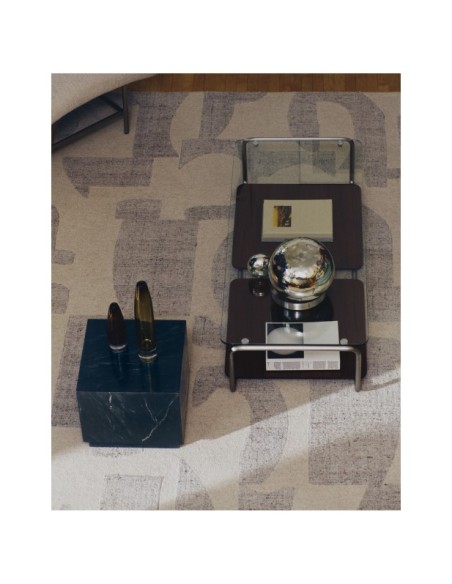 Mesa auxiliar Sorein de mármol negro 40 x 40 cm - Kave Home