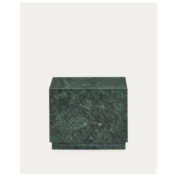 Mesa auxiliar Sorein de mármol verde 50 x 50 cm - Kave Home