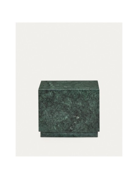 Mesa auxiliar Sorein de mármol verde 50 x 50 cm - Kave Home
