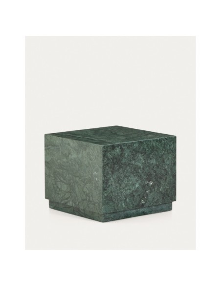 Mesa auxiliar Sorein de mármol verde 50 x 50 cm - Kave Home