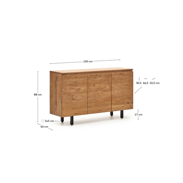 Aparador Uxue 3 puertas de madera...