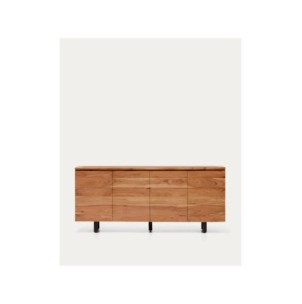 Aparador Uxue 4 puertas de madera maciza de acacia con...