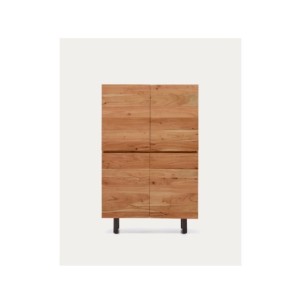 Aparador alto Uxue 4 puertas de madera maciza de acacia...