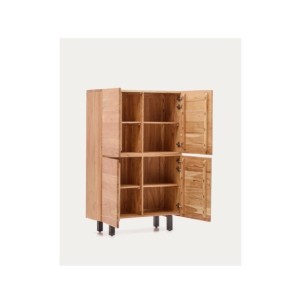 Aparador alto Uxue 4 puertas de madera maciza de acacia... 2