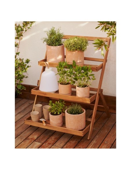Estantería de exterior Victora de madera maciza de acacia 70 x 85 cm FSC 100% - Kave Home
