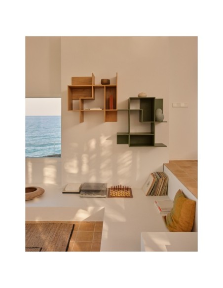 Estantería modular Ina de DM lacado verde 80 x 80 cm FSC 100% - Kave Home