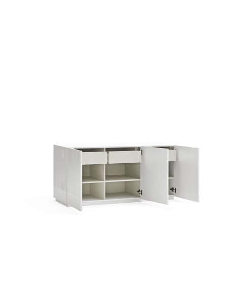 Aparador DORIC 149 cm, Blanco / Interior Crema - Teulat