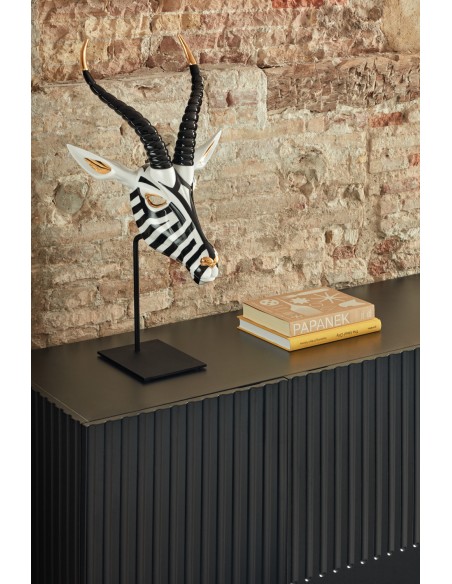 Aparador DORIC 149 cm, Negro / Interior Antracita - Teulat