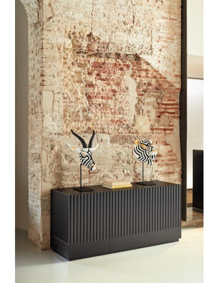 Aparador DORIC 149 cm, Negro / Interior Antracita - Teulat