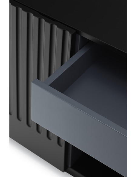 Aparador DORIC 149 cm, Negro / Interior Antracita - Teulat