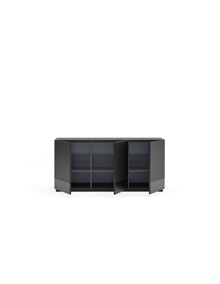 Aparador DORIC 149 cm, Negro / Interior Antracita - Teulat