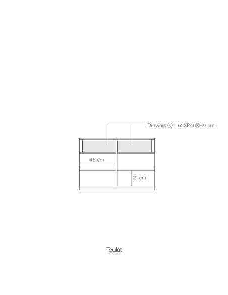 Comoda DORIC, Blanco / Interior Crema - Teulat