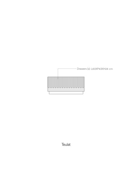 Mesa de Centro DORIC, Blanco / Interior Crema - Teulat