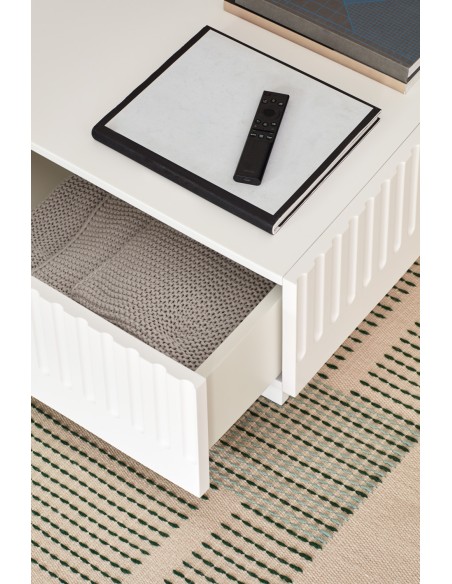 Mesa de Centro DORIC, Blanco / Interior Crema - Teulat