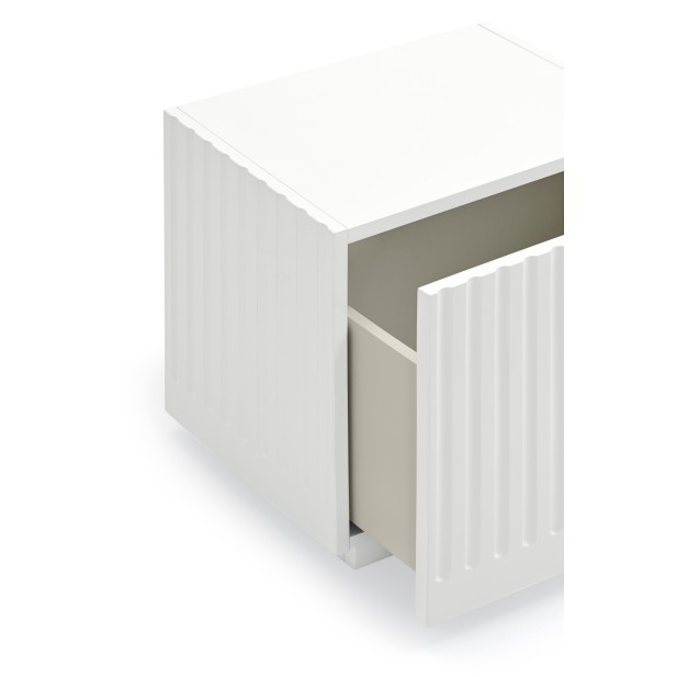 Mesita DORIC, Blanco / Interior Crema...