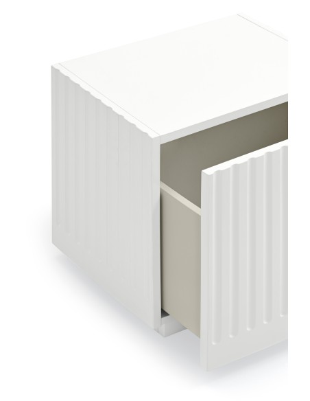 Mesita DORIC, Blanco / Interior Crema - Teulat