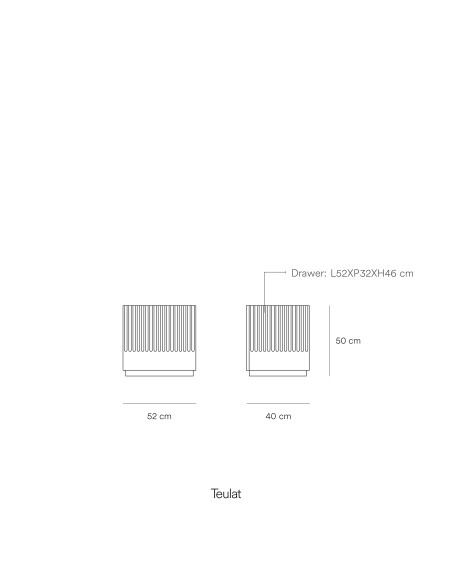 Mesita DORIC, Negro / Interior Antracita - Teulat