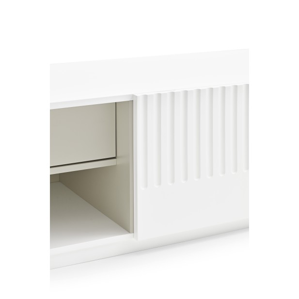 Mueble TV DORIC, Blanco / Interior...