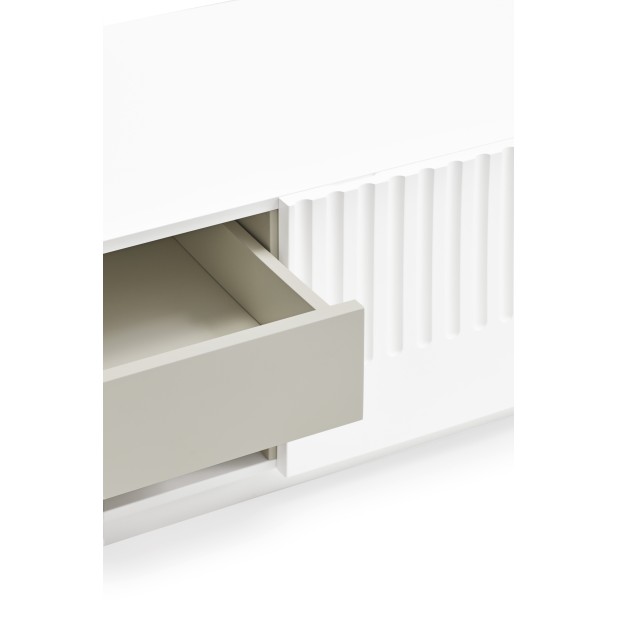 Mueble TV DORIC, Blanco / Interior...