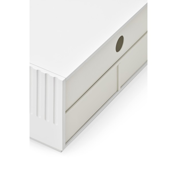 Mueble TV DORIC, Blanco / Interior...