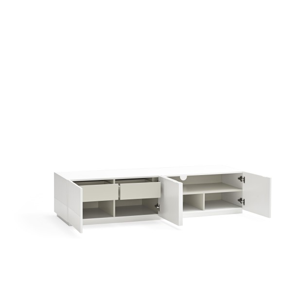 Mueble TV DORIC, Blanco / Interior...