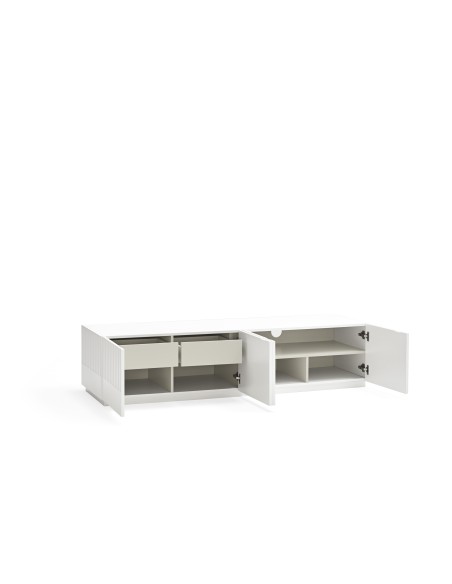 Mueble TV DORIC, Blanco / Interior Crema - Teulat