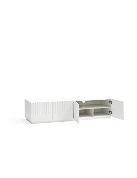 Mueble TV DORIC, Blanco / Interior Crema - Teulat