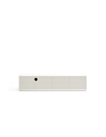 Mueble TV DORIC, Blanco / Interior Crema - Teulat