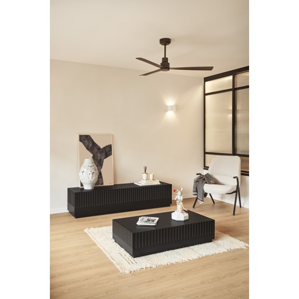 Mueble TV DORIC, Negro / Interior...