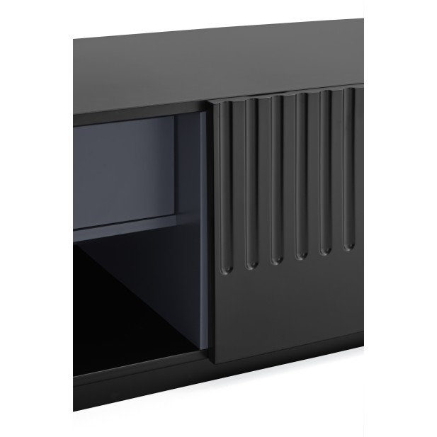 Mueble TV DORIC, Negro / Interior...