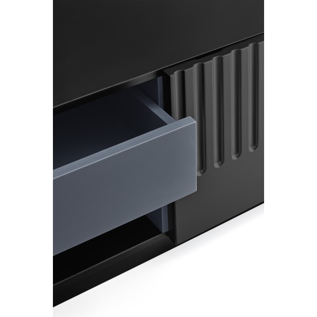 Mueble TV DORIC, Negro / Interior...