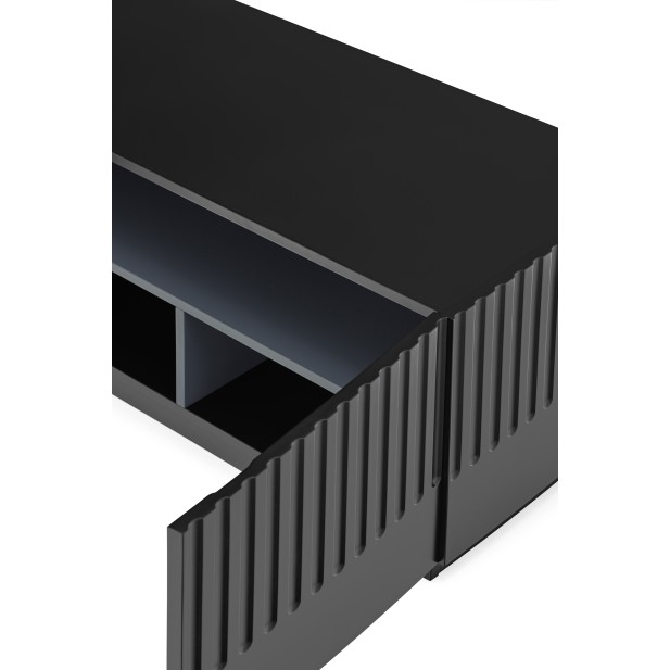 Mueble TV DORIC, Negro / Interior...