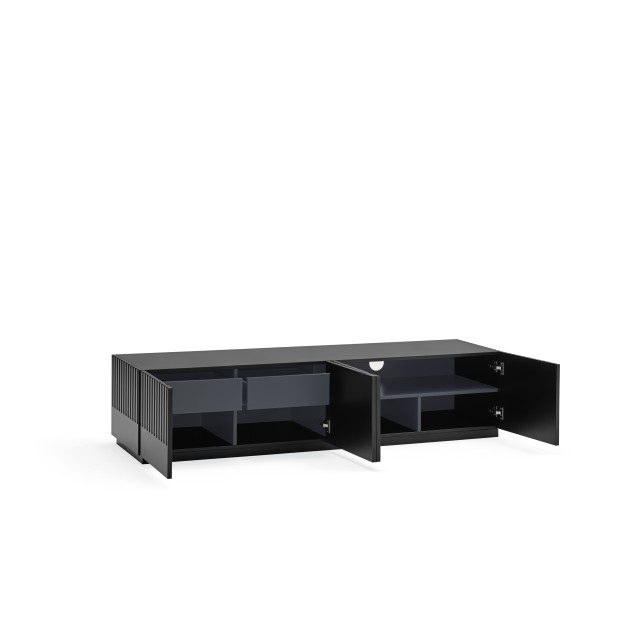Mueble TV DORIC, Negro / Interior...