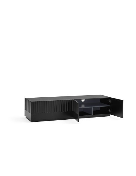 Mueble TV DORIC, Negro / Interior Antracita - Teulat